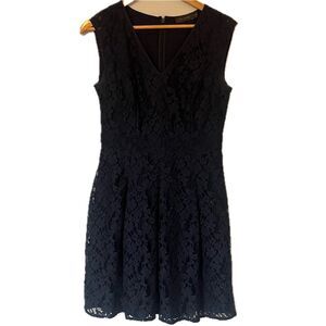 The Limited Lace Sleeveless Midi Dress Navy Large